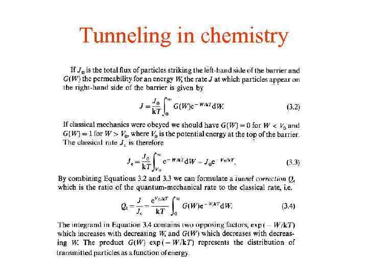 Tunneling in chemistry 