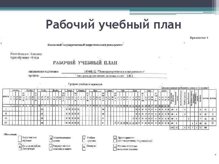 Рабочий учебный план 