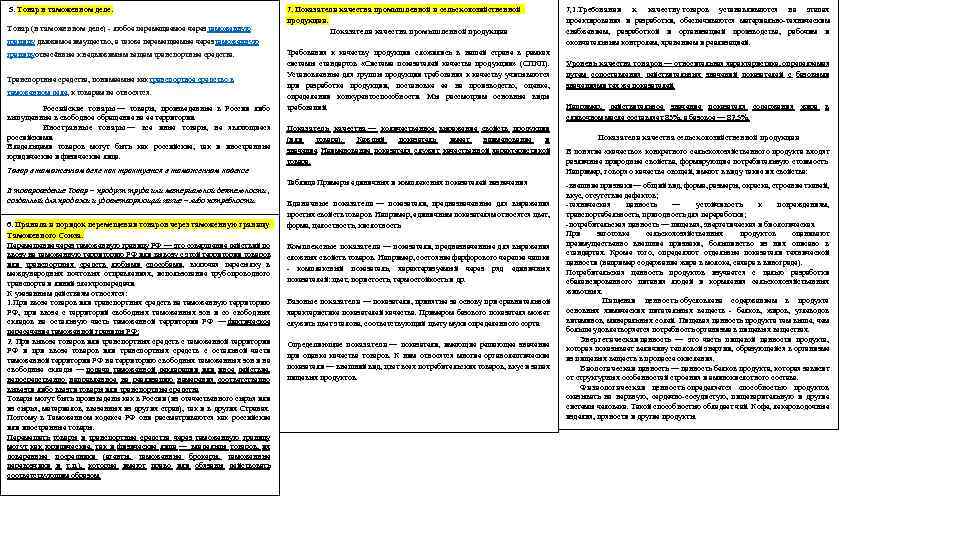  5. Товар в таможенном деле. Товар (в таможенном деле) - любое перемещаемое через