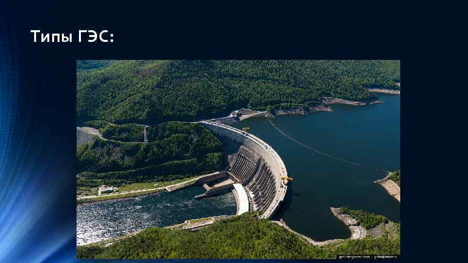 Типы ГЭС: 
