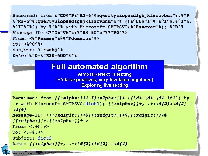 Full automated algorithm Almost perfect in testing (~0 false positives, very few false negatives)