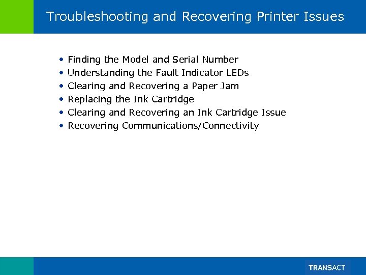 Troubleshooting and Recovering Printer Issues • • • Finding the Model and Serial Number