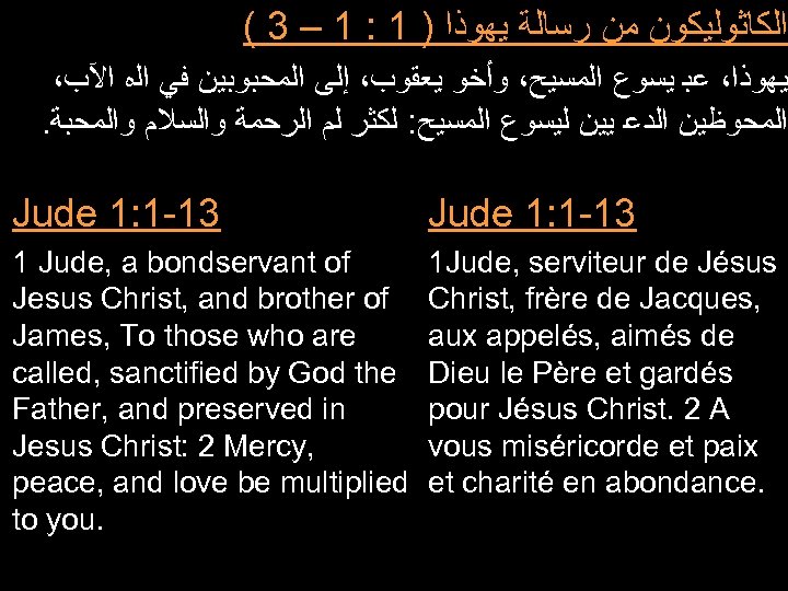 ( 3 – 1 : 1 ) ﺍﻟﻜﺎﺛﻮﻟﻴﻜﻮﻥ ﻣﻦ ﺭﺳﺎﻟﺔ ﻳﻬﻮﺫﺍ ، ﻳﻬﻮﺫﺍ، ﻋﺒ