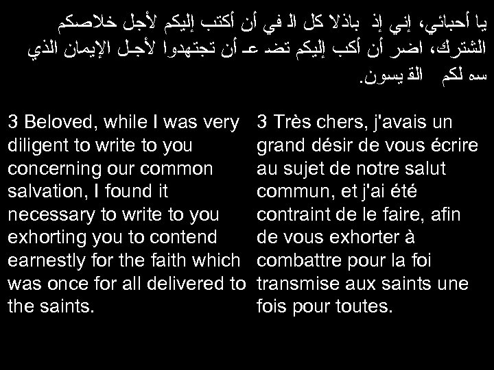  ﻳﺎ ﺃﺤﺒﺎﺋﻲ، ﺇﻧﻲ ﺇﺫ ﺑﺎﺫﻻ ﻛﻞ ﺍﻟ ﻓﻲ ﺃﻦ ﺃﻜﺘﺐ ﺇﻟﻴﻜﻢ ﻷﺠﻞ ﺧﻼﺻﻜﻢ
