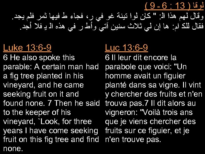 ( 9 ﻟﻮﻗﺎ ) 31 : 6 ـ . ﻭﻗﺎﻝ ﻟﻬﻢ ﻫﺬﺍ ﺍﻟ: "