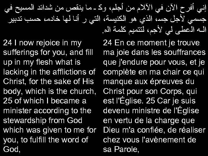  ﺇﻧﻲ ﺃﻔﺮﺡ ﺍﻵﻦ ﻓﻲ ﺍﻵﻼﻡ ﻣﻦ ﺃﺠﻠﻡ، ﻭﻛ ـ ﻣﺎ ﻳﻨﻘﺺ ﻣﻦ ﺷﺪﺍﺋﺪ