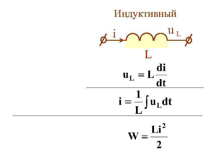 Индуктивный u. L i L 
