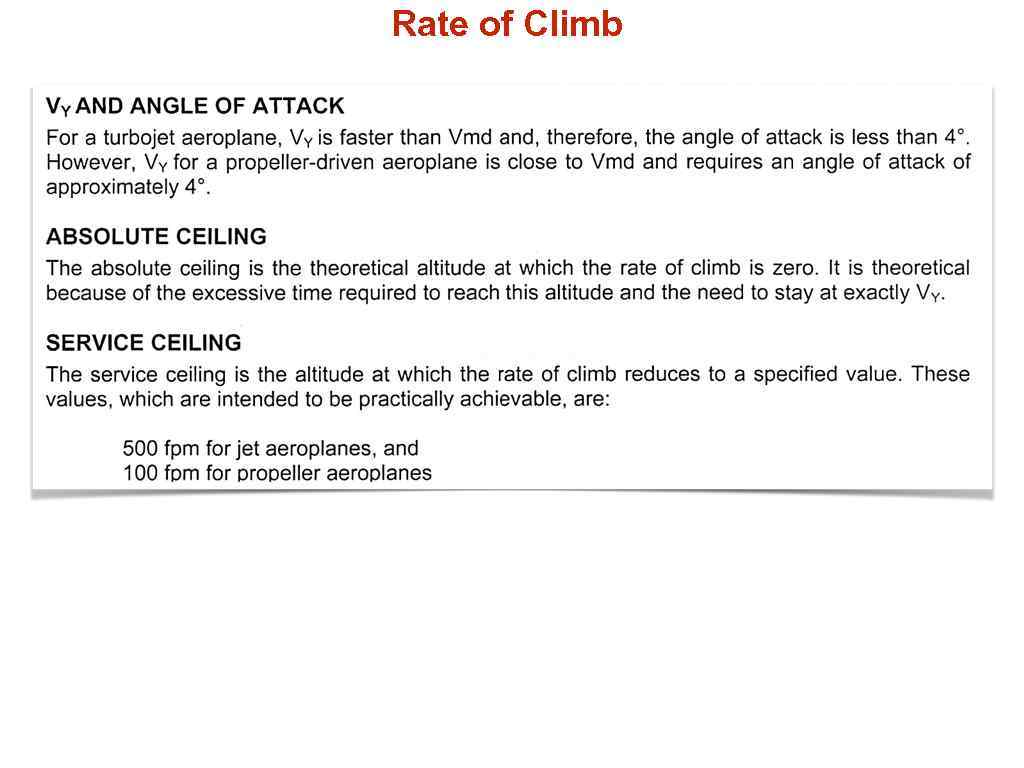 Rate of Climb 