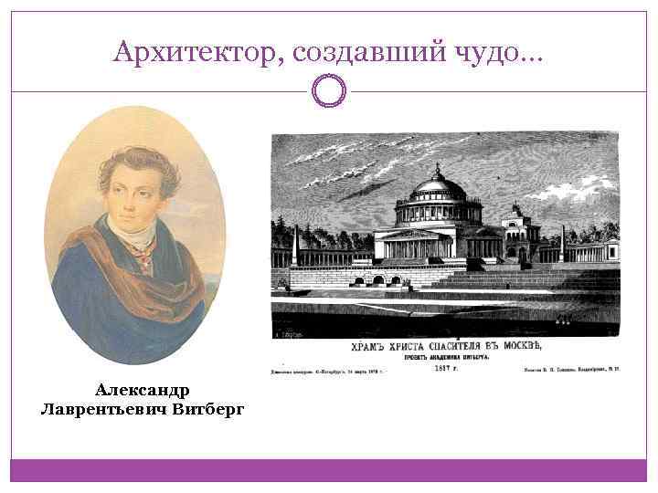 Архитектор, создавший чудо… Александр Лаврентьевич Витберг 