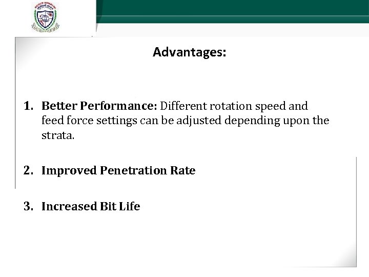 Advantages: 1. Better Performance: Different rotation speed and feed force settings can be adjusted