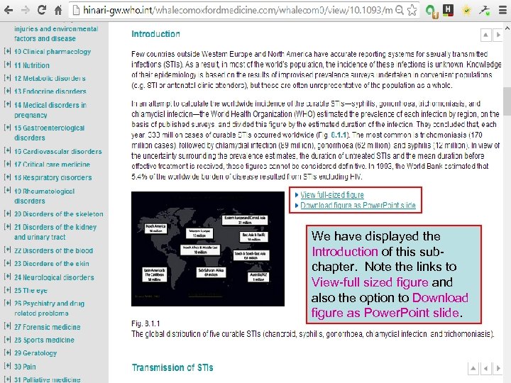 We have displayed the Introduction of this subchapter. Note the links to View-full sized
