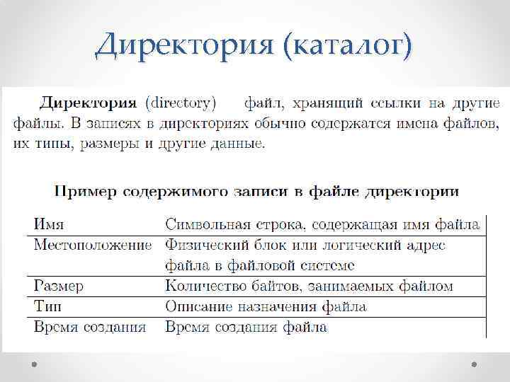 Директория (каталог) 