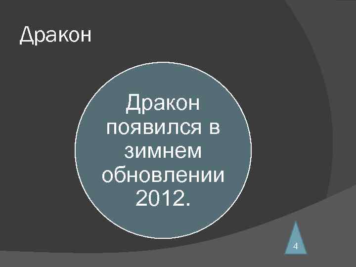 Дракон появился в зимнем обновлении 2012. 4 