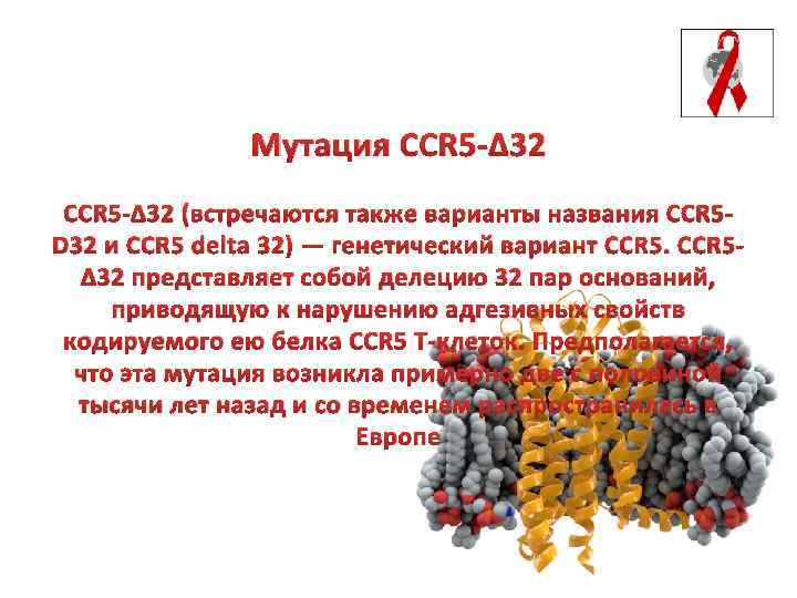 Мутация CCR 5 -Δ 32 (встречаются также варианты названия CCR 5 D 32 и