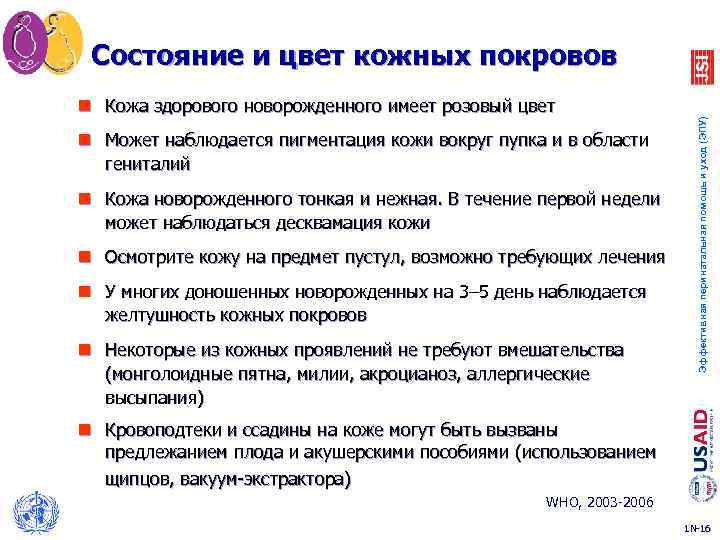 n Кожа здорового новорожденного имеет розовый цвет n Может наблюдается пигментация кожи вокруг пупка