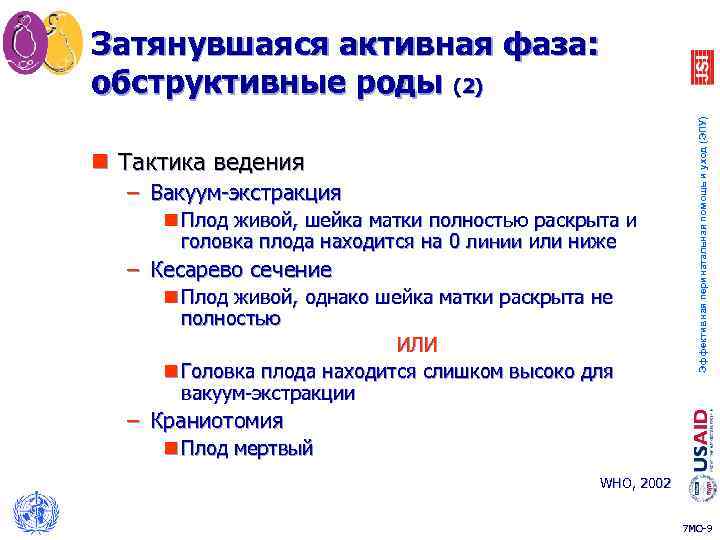 n Тактика ведения – Вакуум-экстракция n Плод живой, шейка матки полностью раскрыта и головка