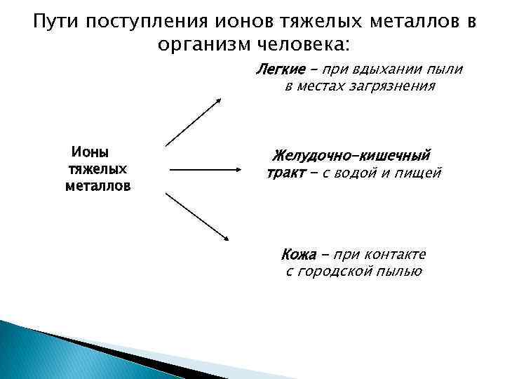 Влияние тяжелых металлов на живые организмы презентация