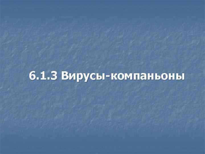 6. 1. 3 Вирусы-компаньоны 