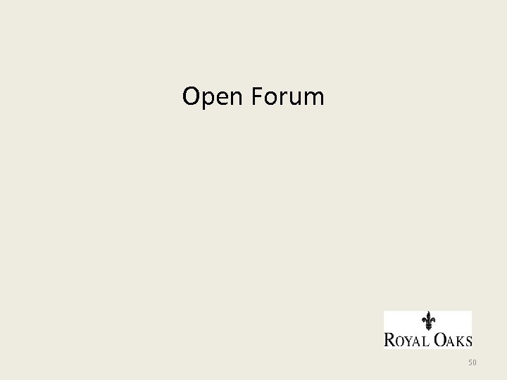 Open Forum 50 