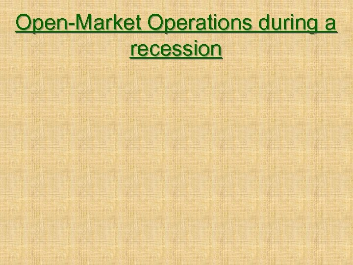 Open-Market Operations during a recession 
