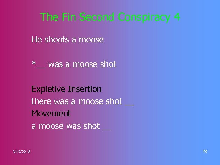 The Fin Second Conspiracy 4 He shoots a moose *__ was a moose shot