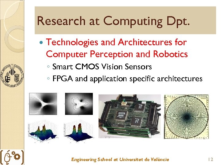 Research at Computing Dpt. Technologies and Architectures for Computer Perception and Robotics ◦ Smart