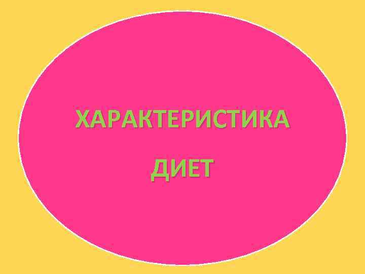 ХАРАКТЕРИСТИКА ДИЕТ 