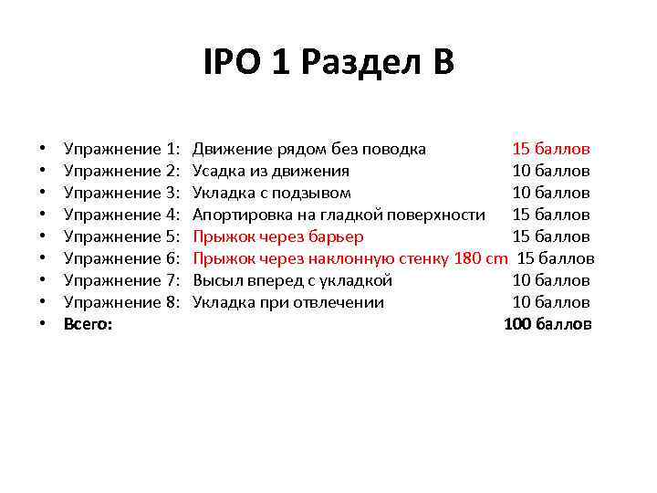 IPO 1 Раздел B • • • Упражнение 1: Движение рядом без поводка 15
