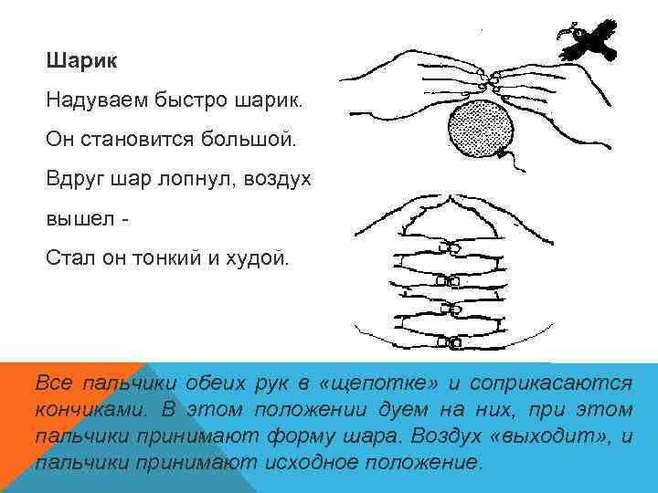 Шарик Надуваем быстро шарик. Он становится большой. Вдруг шар лопнул, воздух вышел Стал он