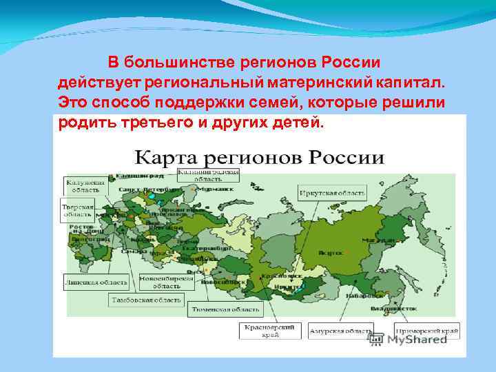 В большинстве регионов России действует региональный материнский капитал. Это способ поддержки семей, которые решили
