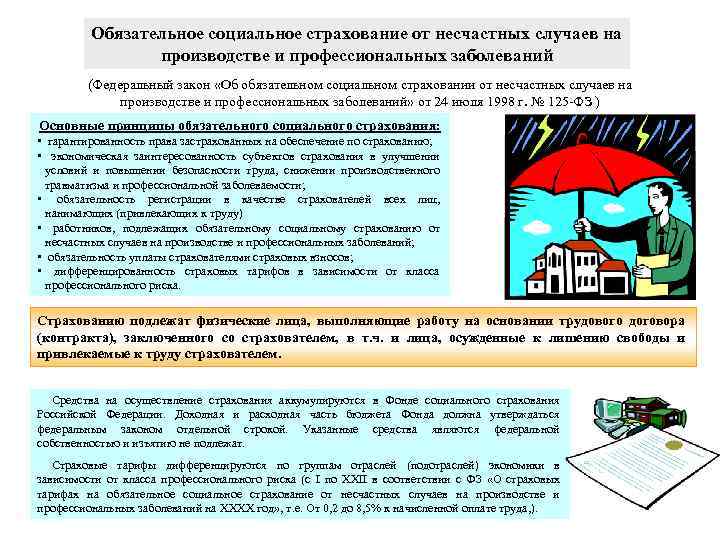 Обязательное социальное страхование от несчастных случаев на производстве и профессиональных заболеваний (Федеральный закон «Об