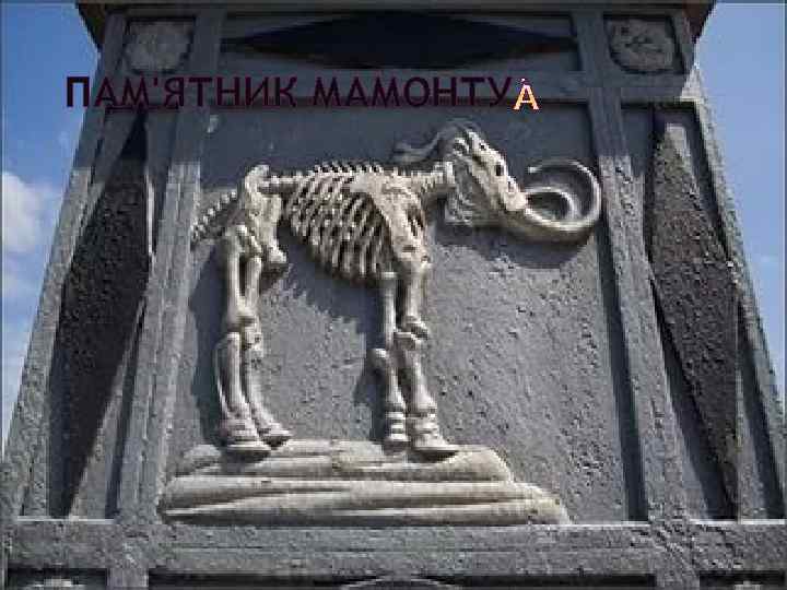 ПАМ'ЯТНИК МАМОНТУ 