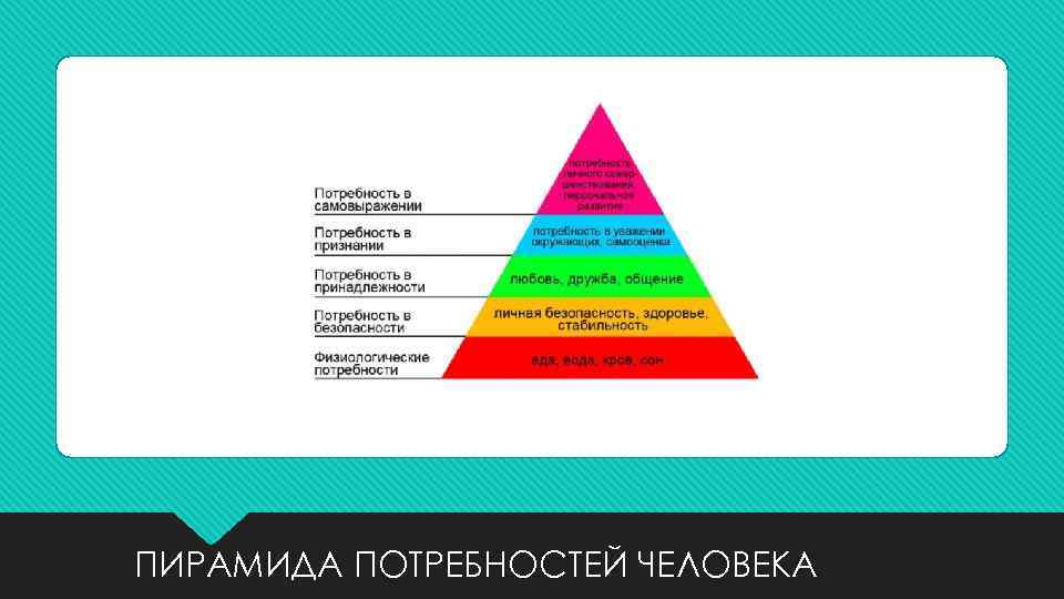 ПИРАМИДА ПОТРЕБНОСТЕЙ ЧЕЛОВЕКА 