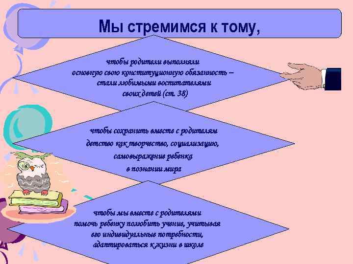 Мы стремимся к тому, чтобы родители выполняли основную свою конституционную обязанность – стали любимыми