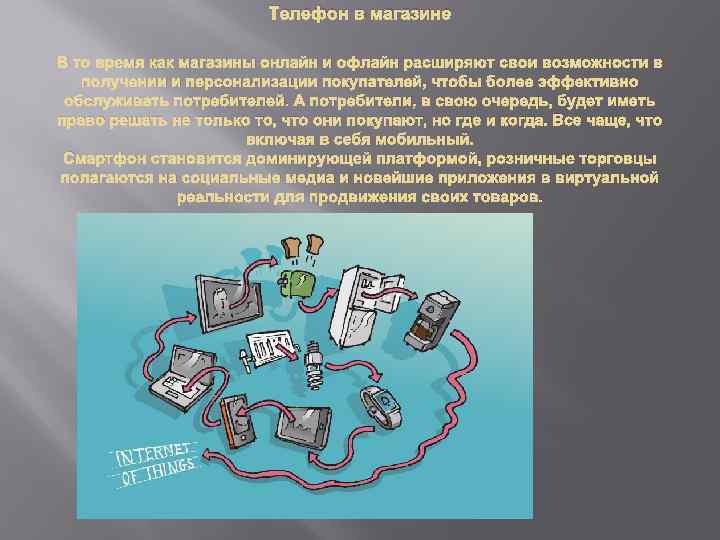 Телефон в магазине В то время как магазины онлайн и офлайн расширяют свои возможности