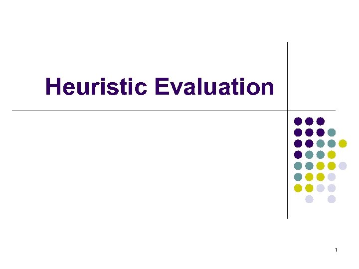 Heuristic Evaluation 1 