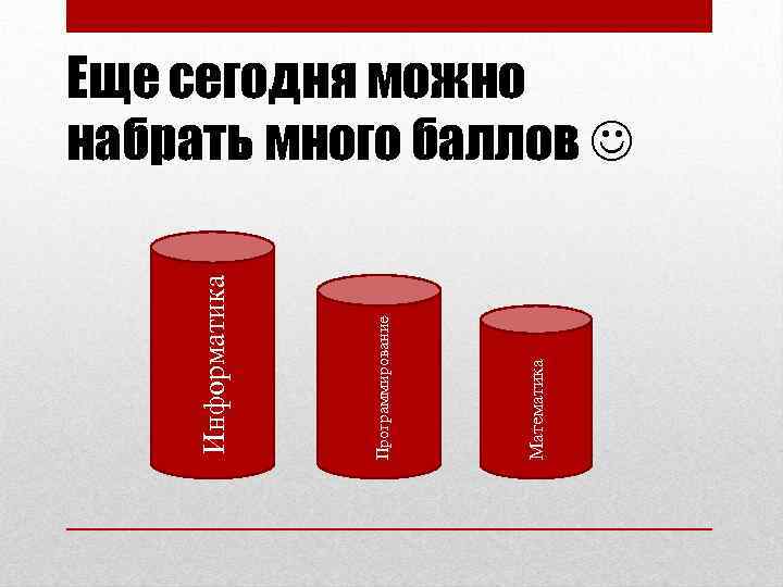 Математика Программирование Информатика Еще сегодня можно набрать много баллов 