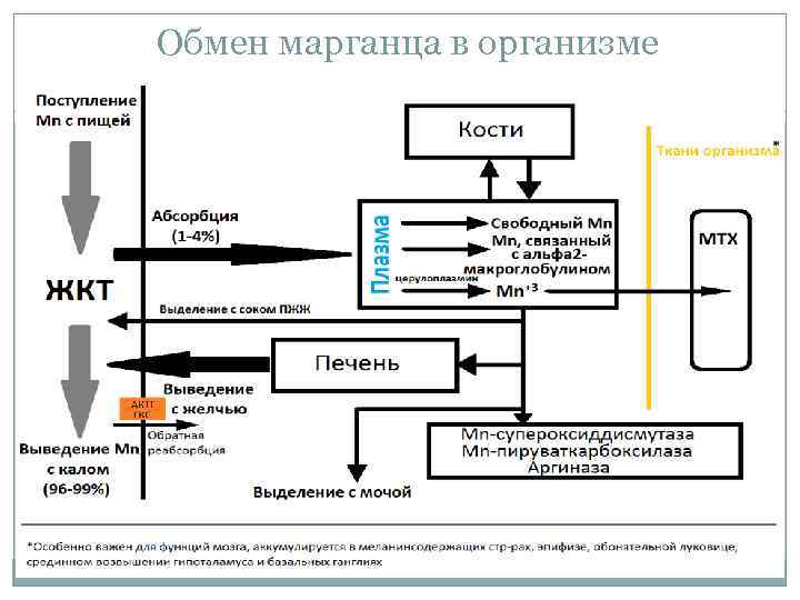 Марганец вред