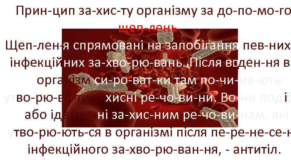 Прин цип за хис ту організму за до по мо го щеп лень Щеп