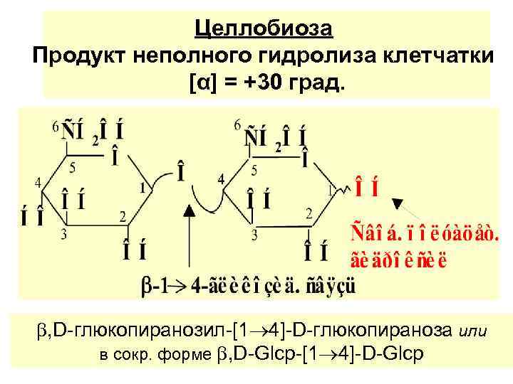 Схема образования целлобиозы