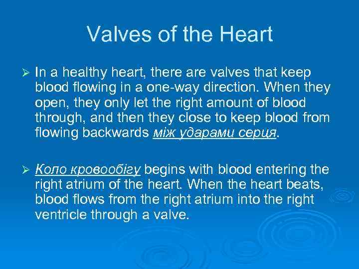 Valves of the Heart Ø In a healthy heart, there are valves that keep