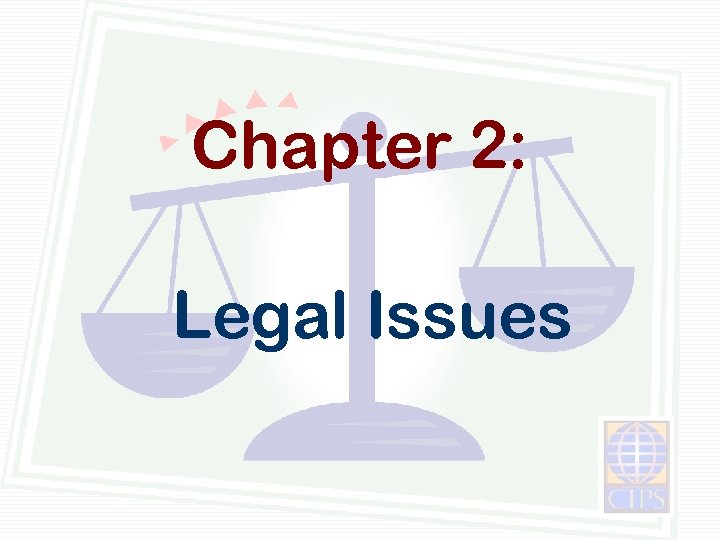 Chapter 2: Legal Issues 