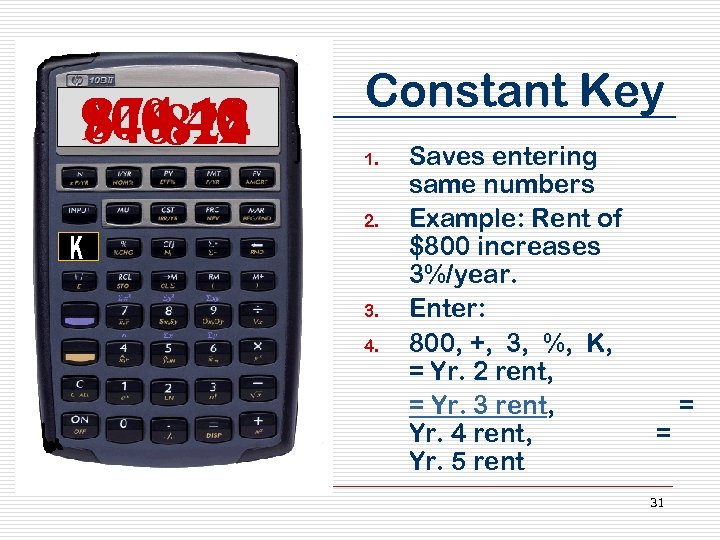 874. 18 900. 40 848. 72 824 Constant Key 1. 2. 3. 4. Saves