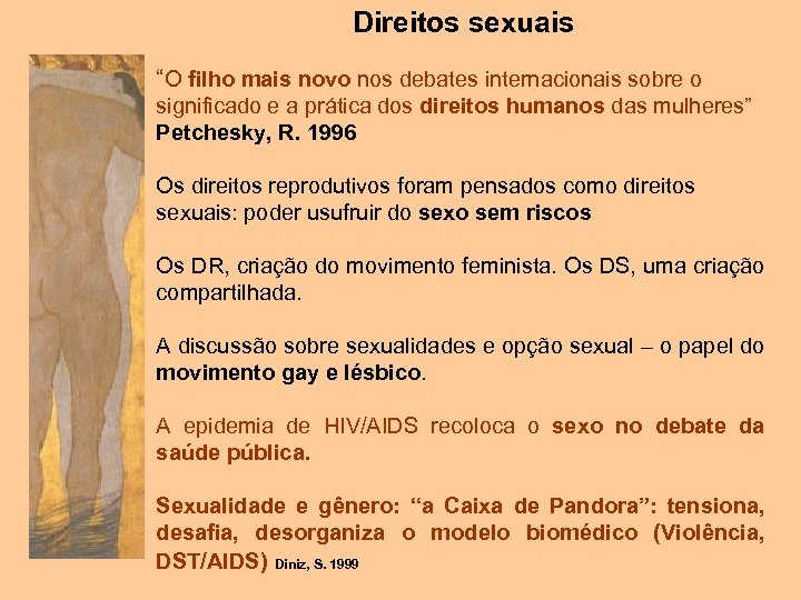 Direitos sexuais “O filho mais novo nos debates internacionais sobre o significado e a