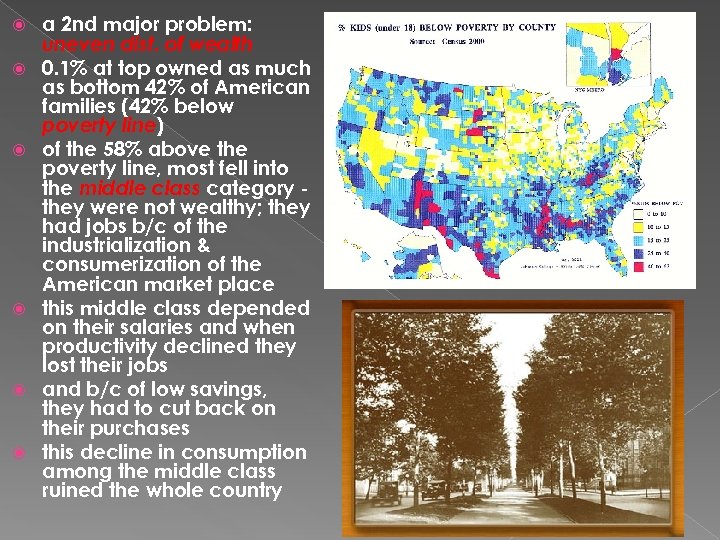  a 2 nd major problem: uneven dist. of wealth 0. 1% at top