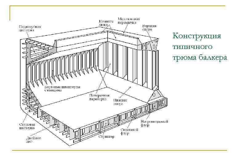 Конструкция типичного трюма балкера 