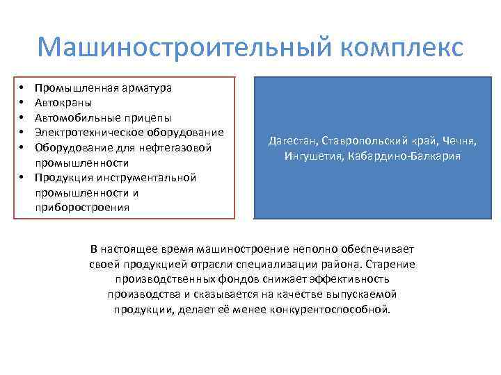 Машиностроительный комплекс Промышленная арматура Автокраны Автомобильные прицепы Электротехническое оборудование Оборудование для нефтегазовой промышленности •