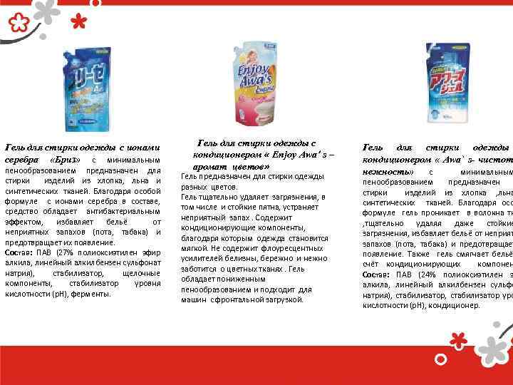 Гель для стирки одежды с ионами серебра «Бриз» с минимальным пенообразованием предназначен для стирки