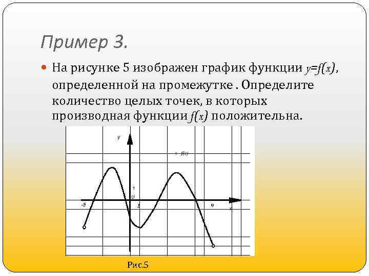 Целые точки в которых производная положительна