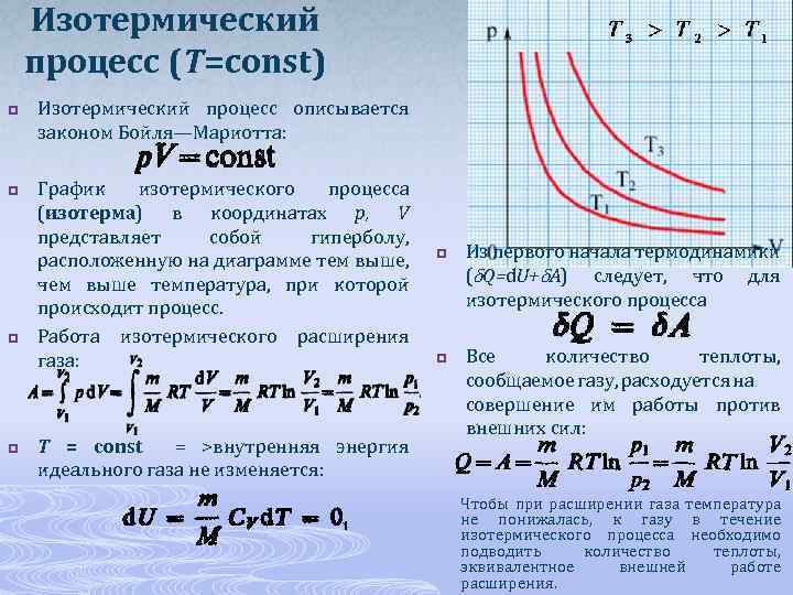 На рисунке приведены графики двух изотермических процессов. Работа идеального газа формула изотермический процесс. Изотермическая работа газа формула. Работа идеального газа в изотермическом процессе. Изотермическое расширение газа формула.